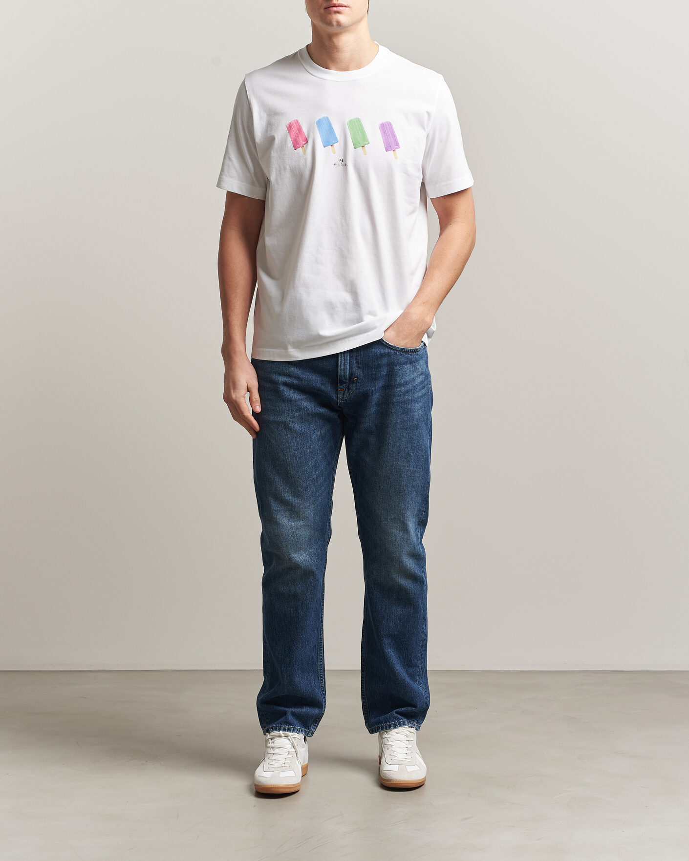Mies | T-paidat | PS Paul Smith | Lollies Printed T-Shirt White