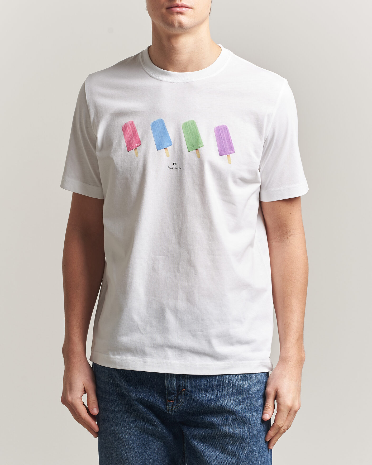 Mies | T-paidat | PS Paul Smith | Lollies Printed T-Shirt White