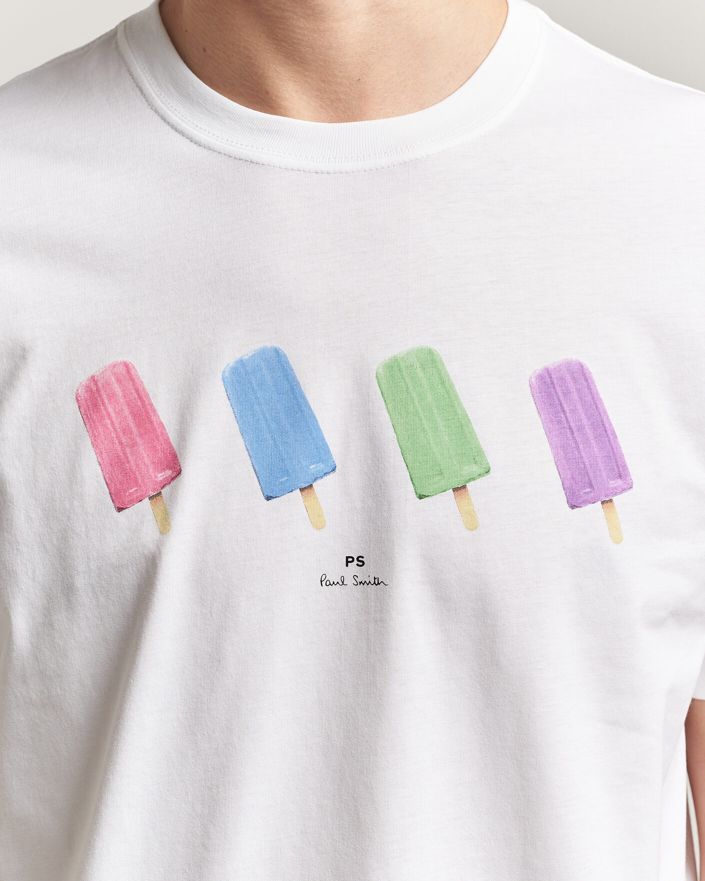 Mies | T-paidat | PS Paul Smith | Lollies Printed T-Shirt White