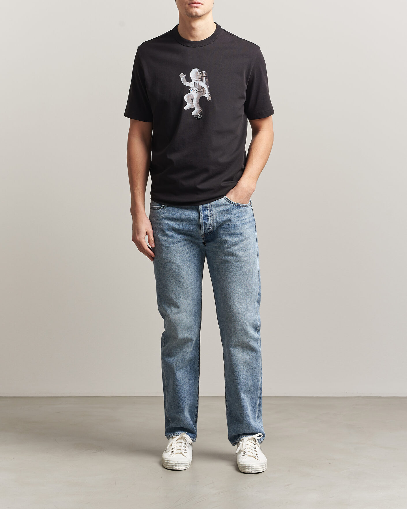 Mies | T-paidat | PS Paul Smith | Astronaut Printed T-Shirt Black