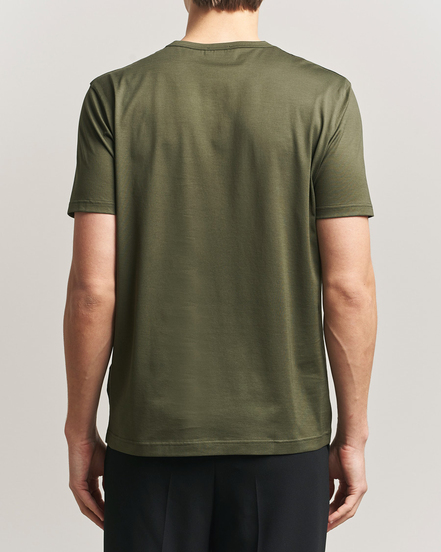 Mies | T-paidat | Sunspel | Crew Neck Q82 Cotton T-Shirt Deep Olive