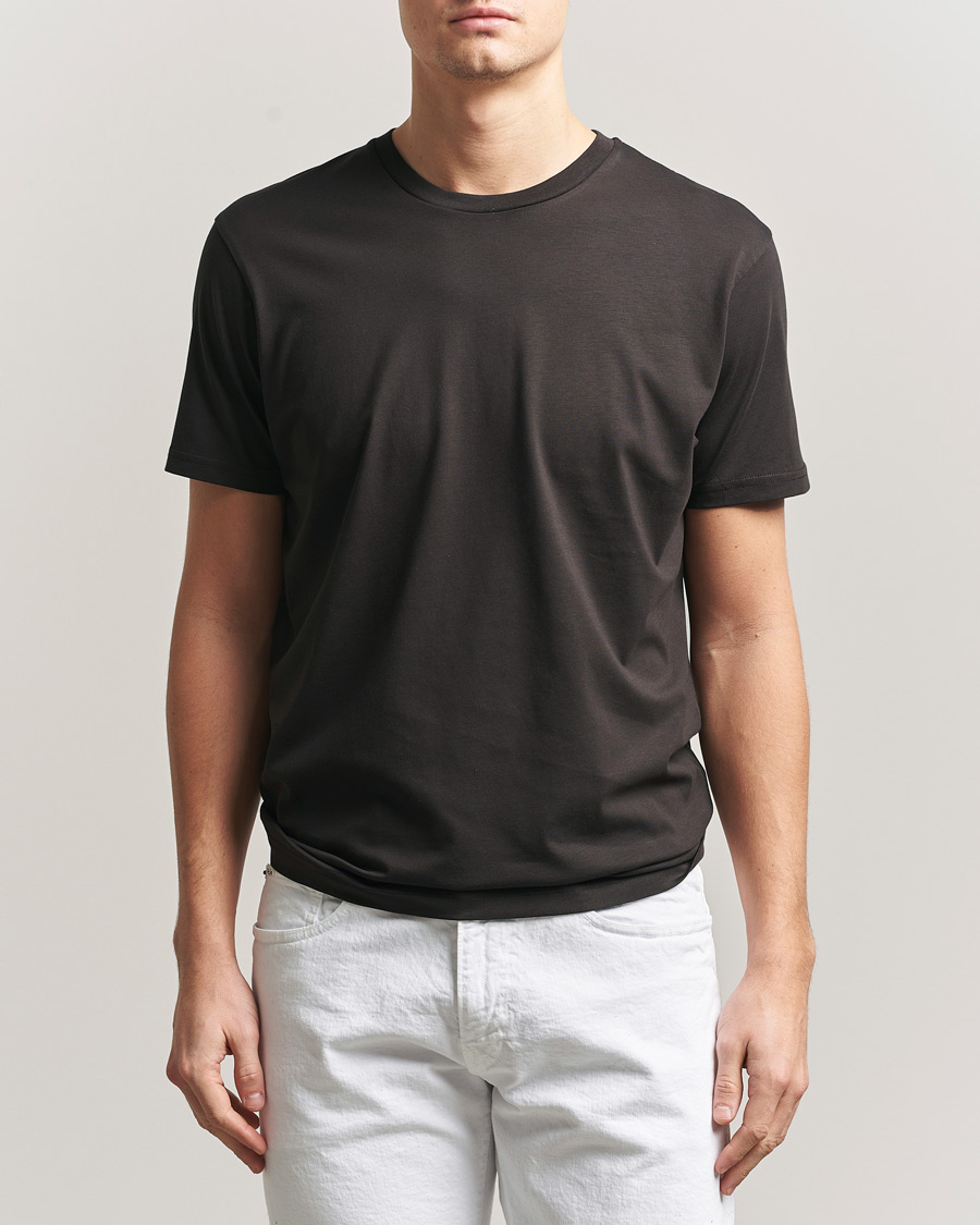 Mies | T-paidat | Sunspel | Riviera Midweight T-Shirt Dark Chocolate