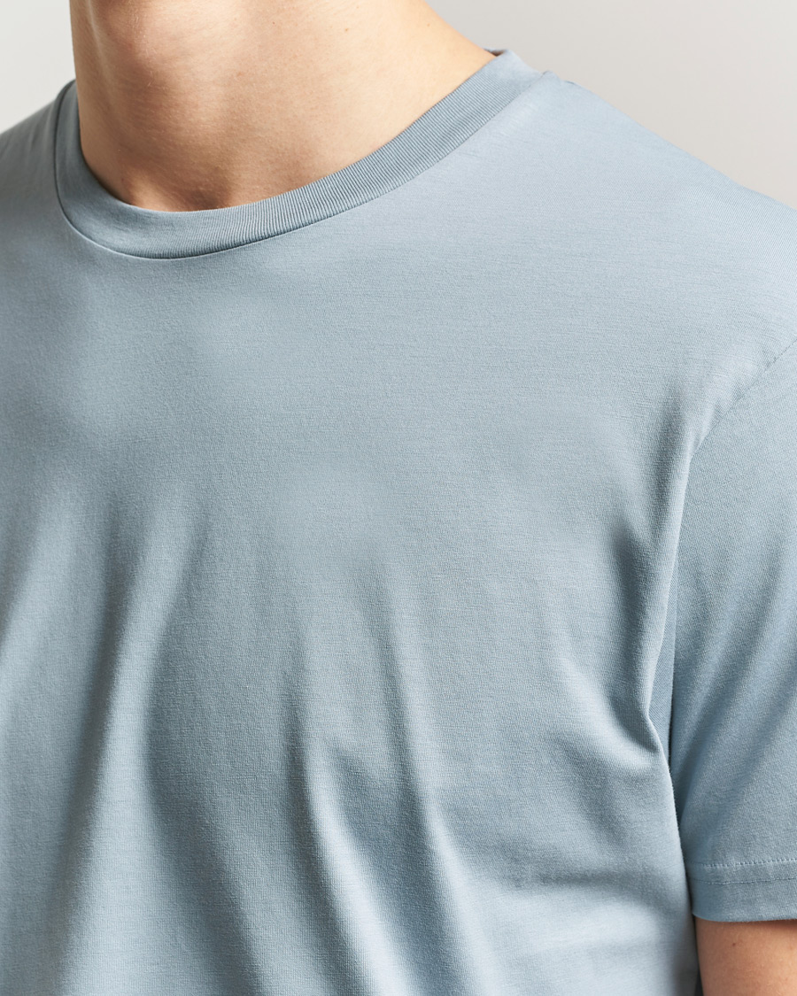 Mies | T-paidat | Sunspel | Riviera Midweight T-Shirt Stone Blue