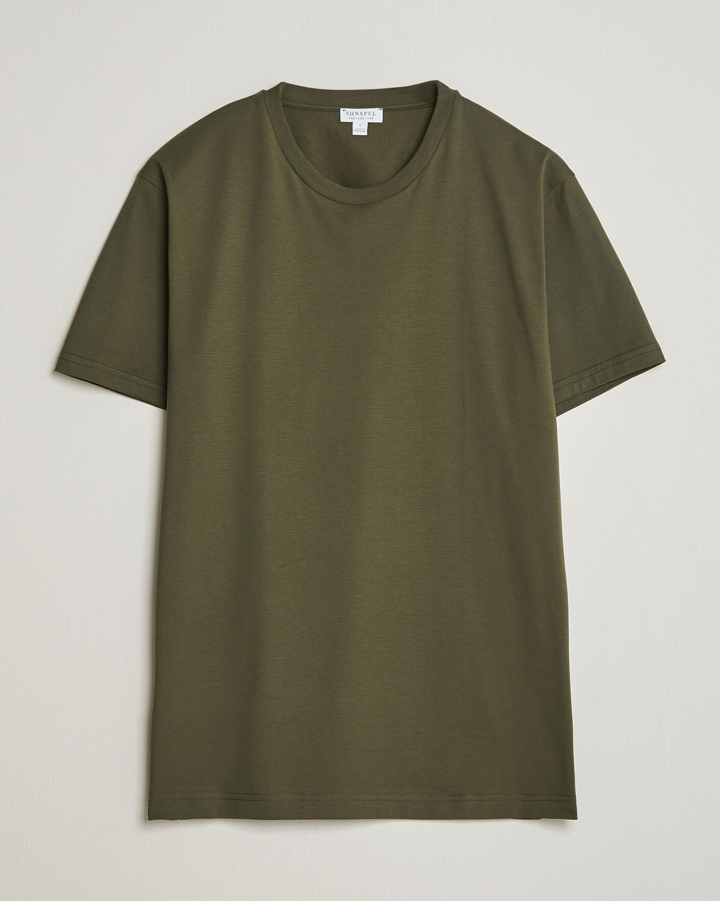 Mies | T-paidat | Sunspel | Riviera Midweight T-Shirt Deep Olive