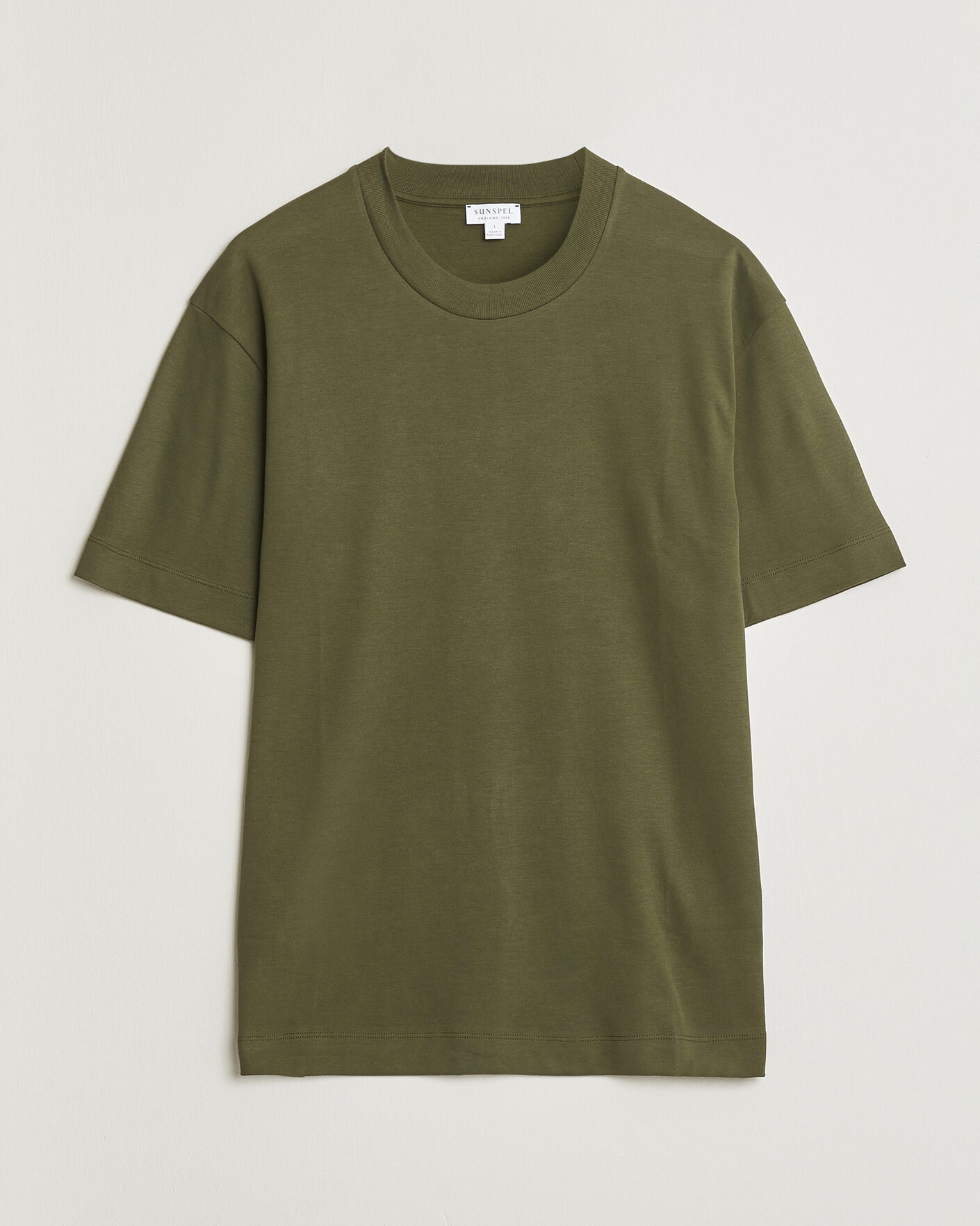 Mies | T-paidat | Sunspel | Heavy Weight Supima Cotton T-Shirt Deep Olive