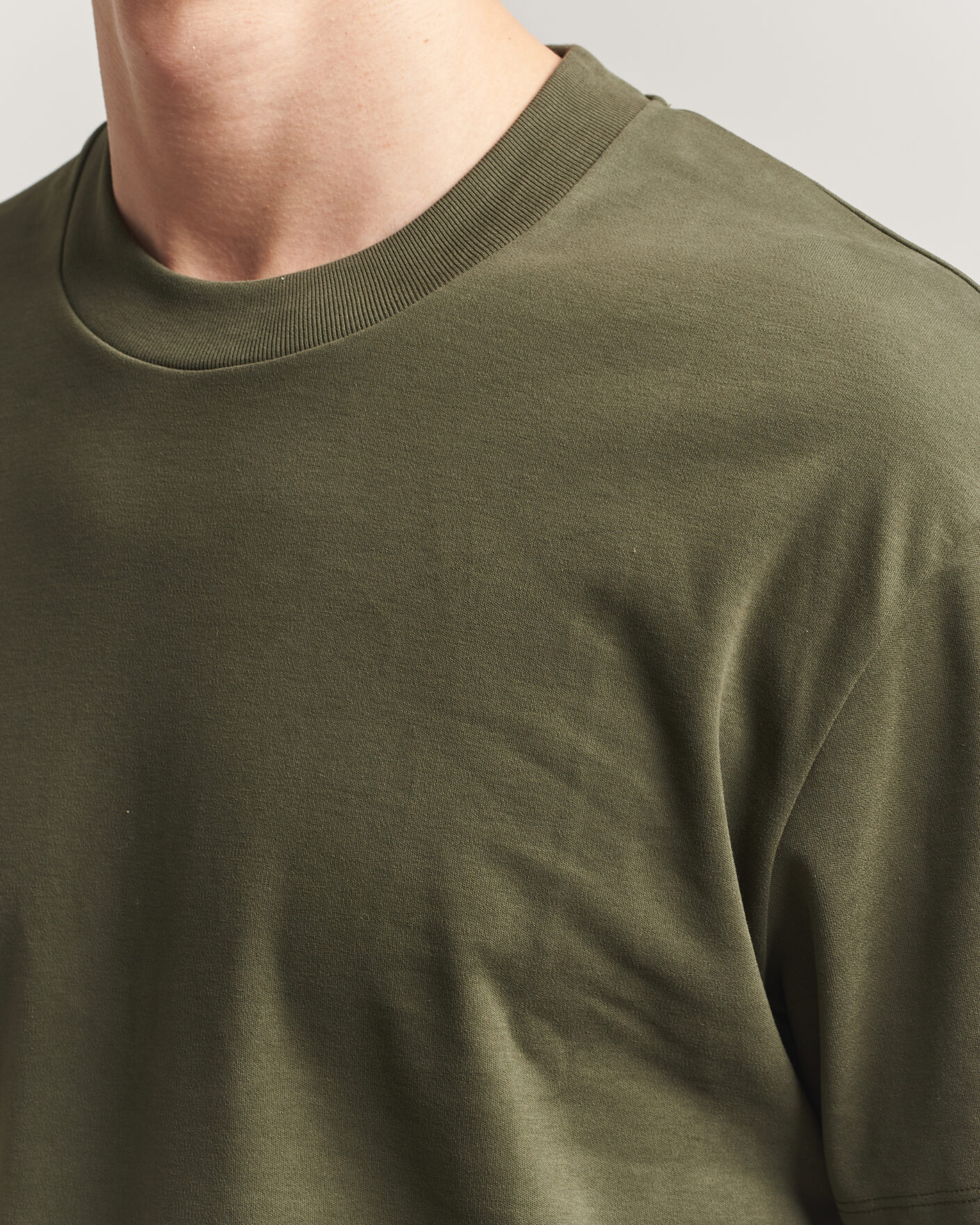 Mies | T-paidat | Sunspel | Heavy Weight Supima Cotton T-Shirt Deep Olive