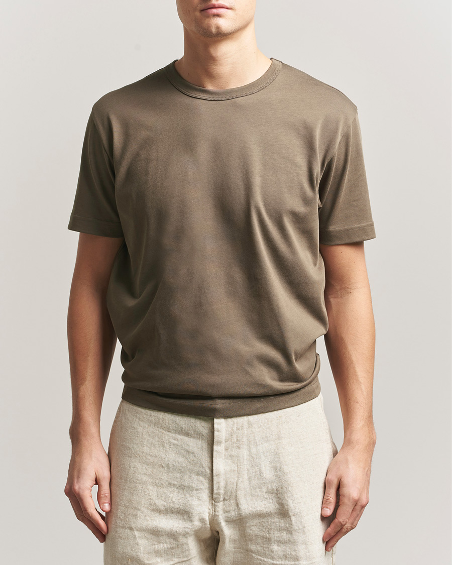 Mies | T-paidat | Sunspel | Single Jersey Supima Cotton T-Shirt Dark Cedar