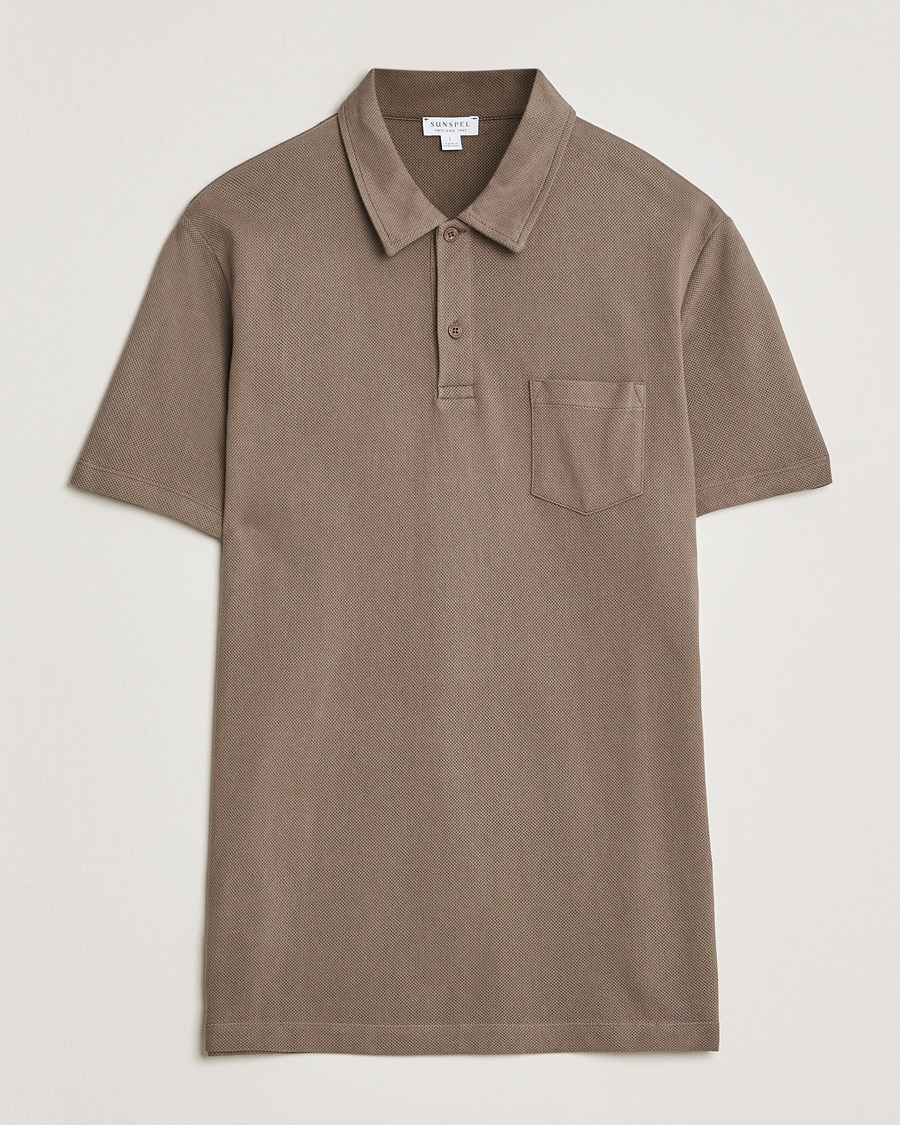 Mies | Pikeet | Sunspel | Riviera Polo Shirt Dark Cedar