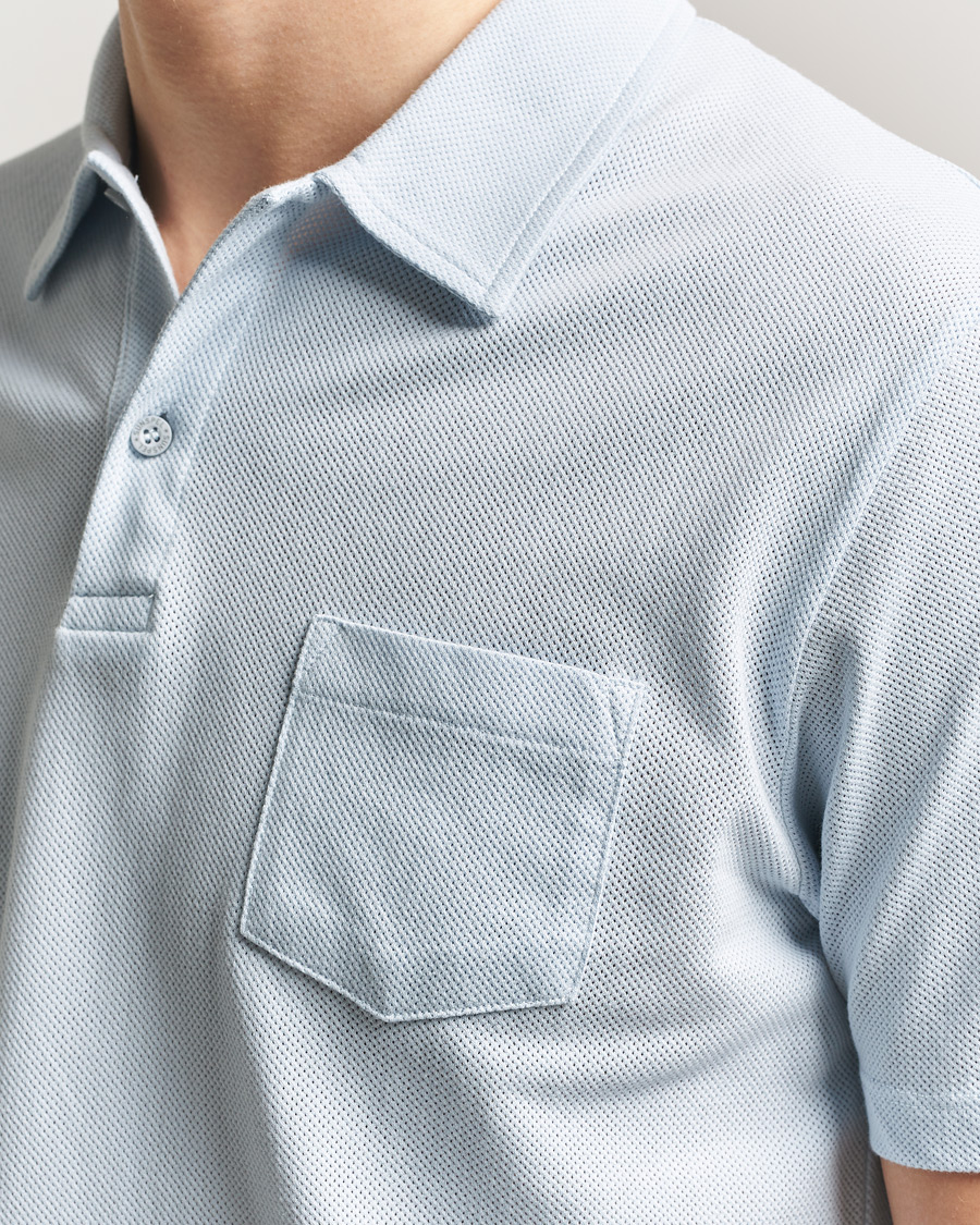 Mies | Pikeet | Sunspel | Riviera Polo Shirt Pastel Blue