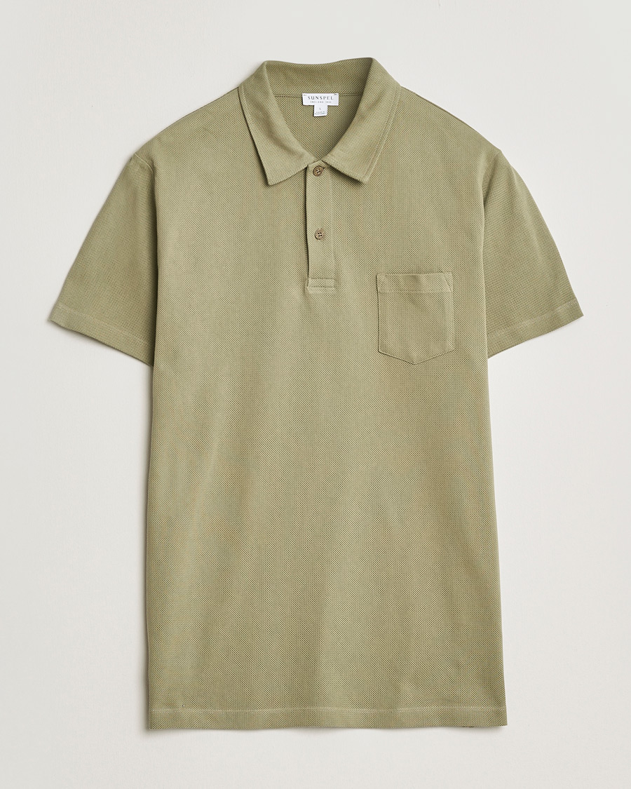 Mies | Pikeet | Sunspel | Riviera Polo Shirt Pistachio