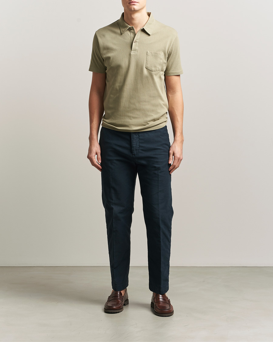 Mies | Pikeet | Sunspel | Riviera Polo Shirt Pistachio