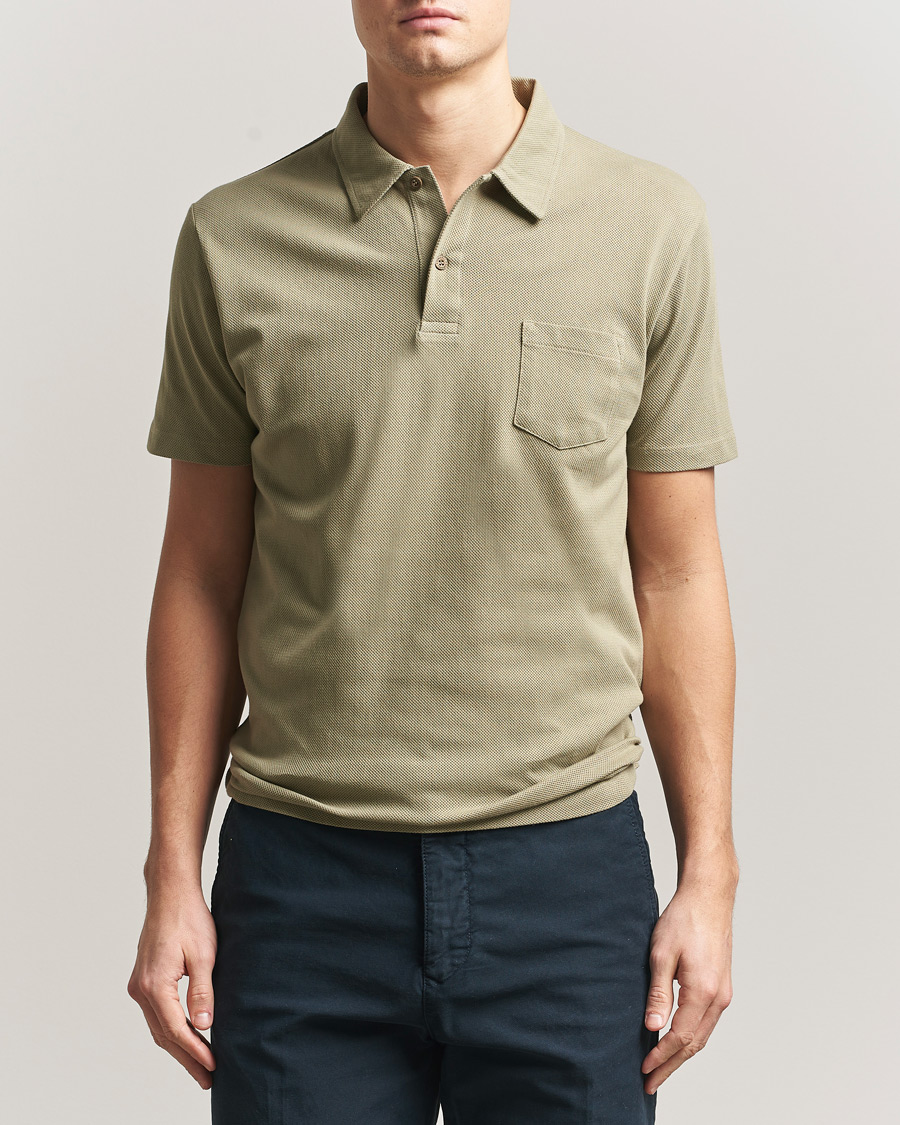 Mies | Pikeet | Sunspel | Riviera Polo Shirt Pistachio