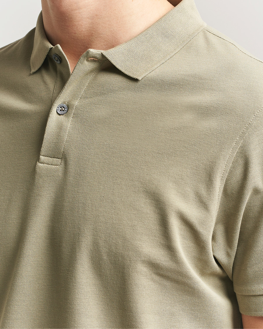 Mies | Pikeet | Sunspel | Supima Cotton Short Sleeve Pique Polo Pistachio