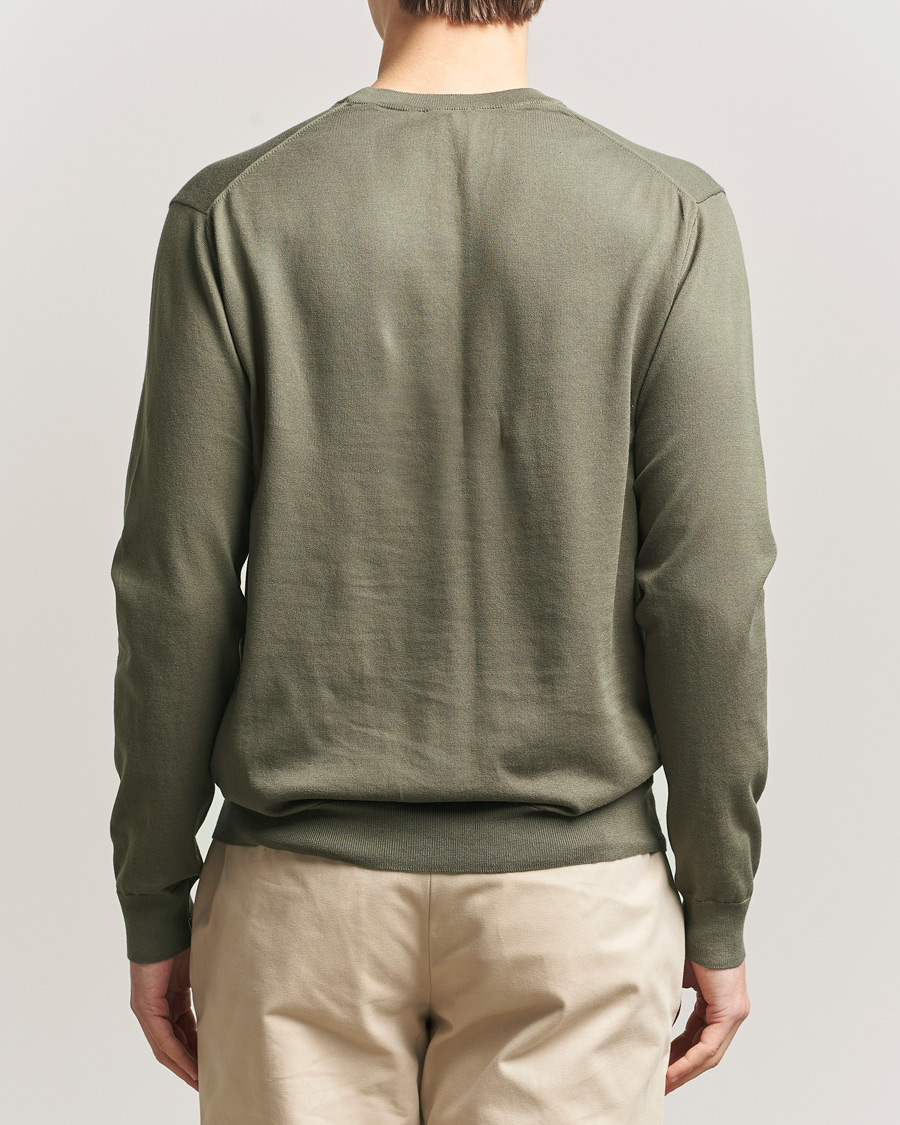 Mies | Puserot | Sunspel | Lightweight Knitted Cotton Crew Khaki