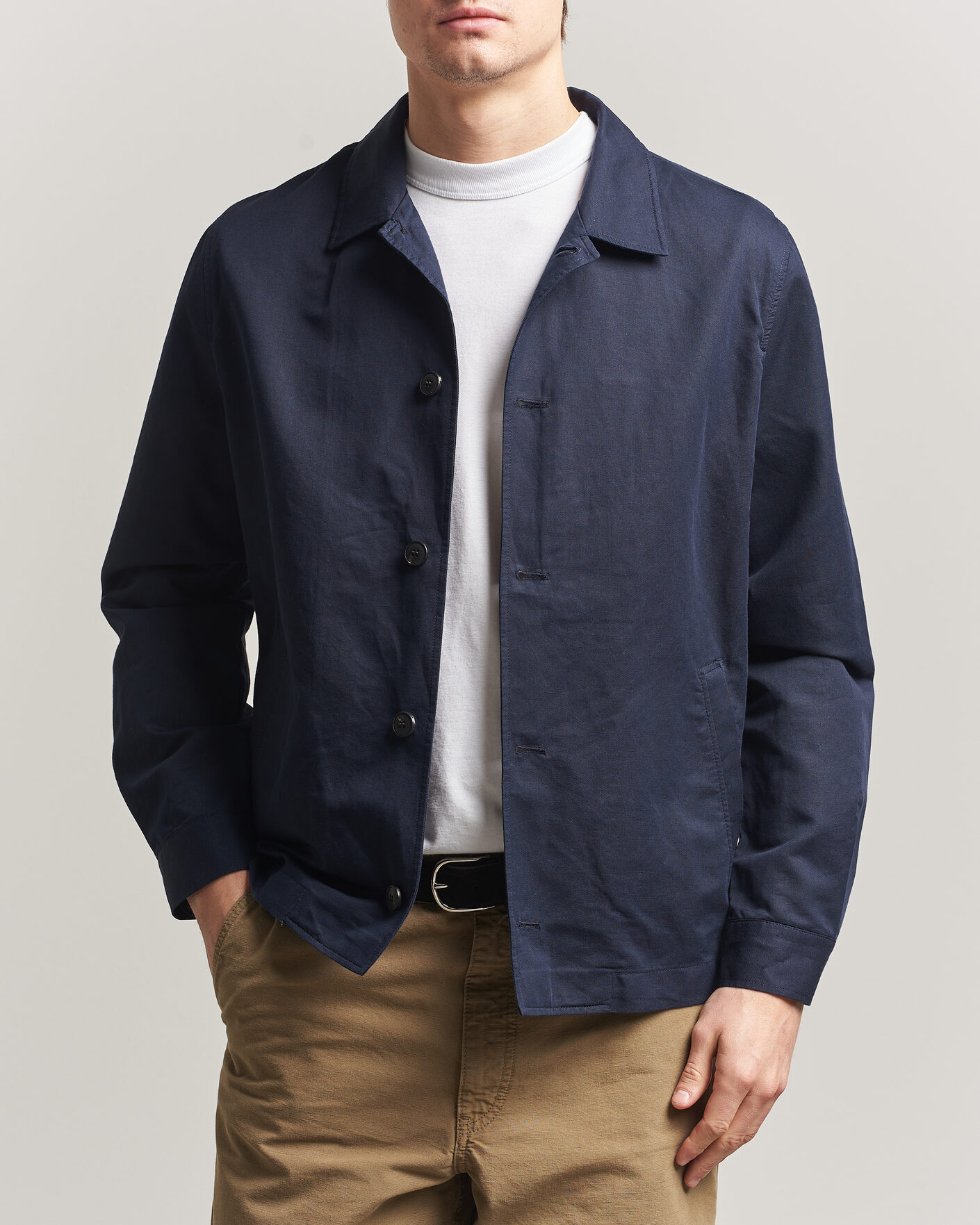 Mies | Takit | Sunspel | Cotton/Linen Jacket Navy