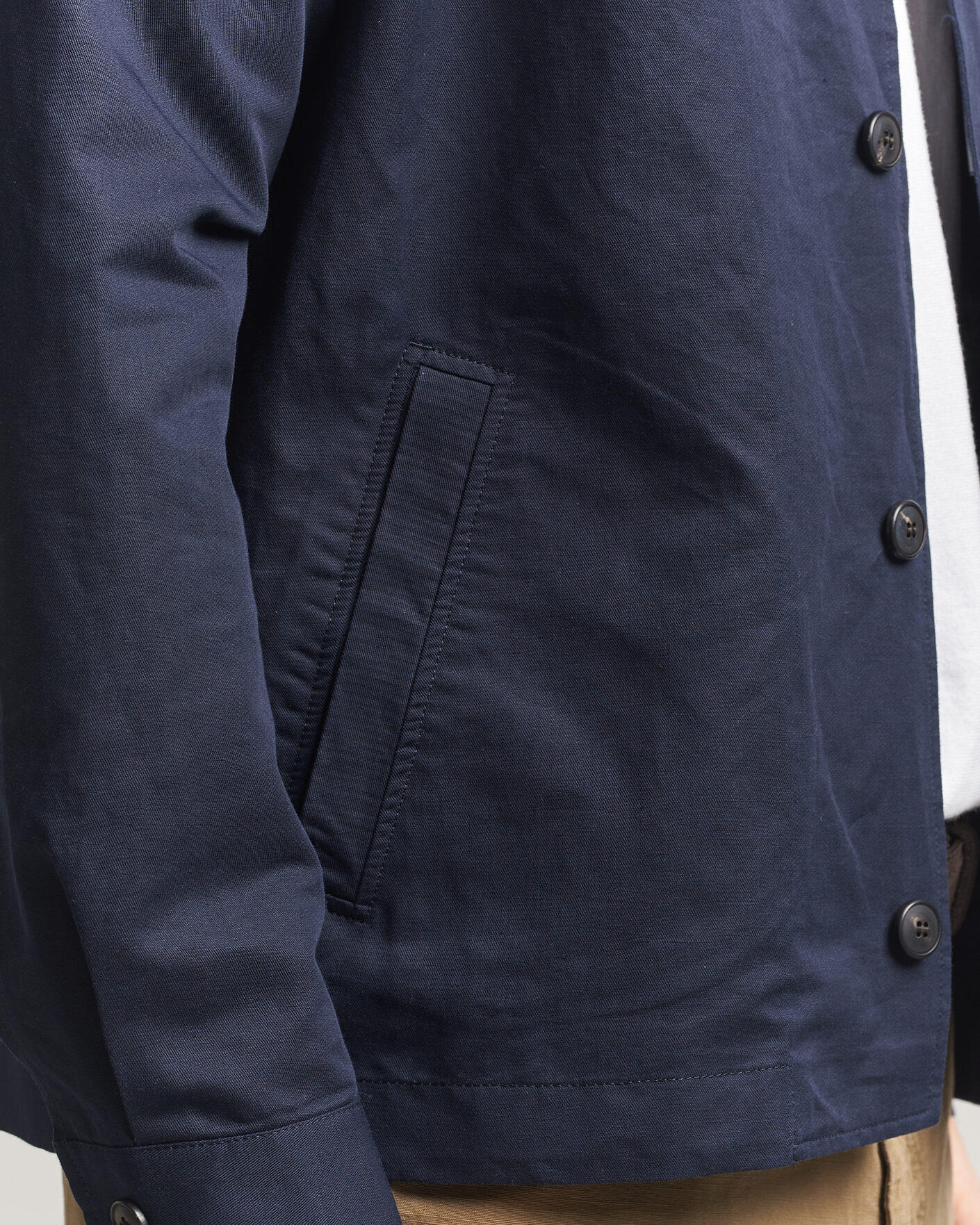 Mies | Takit | Sunspel | Cotton/Linen Jacket Navy