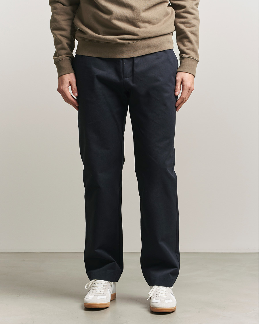 Mies | Housut | Sunspel | Soft Cotton Drill Trousers Navy