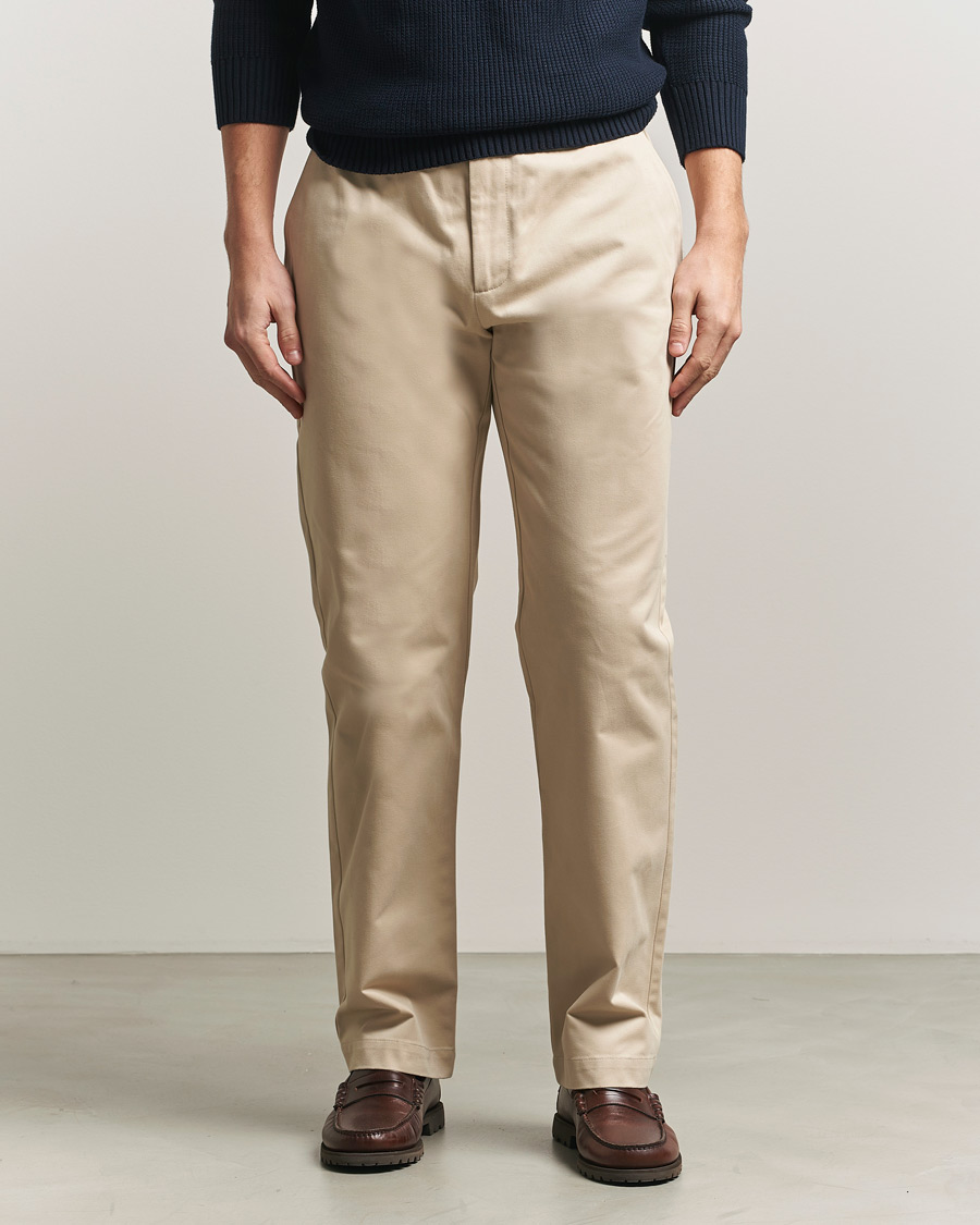 Mies | Housut | Sunspel | Soft Cotton Drill Trousers Light Stone