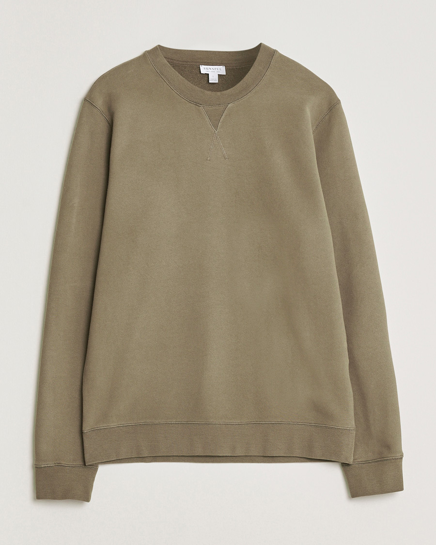 Mies | Puserot | Sunspel | Loopback Sweatshirt Dark Cedar