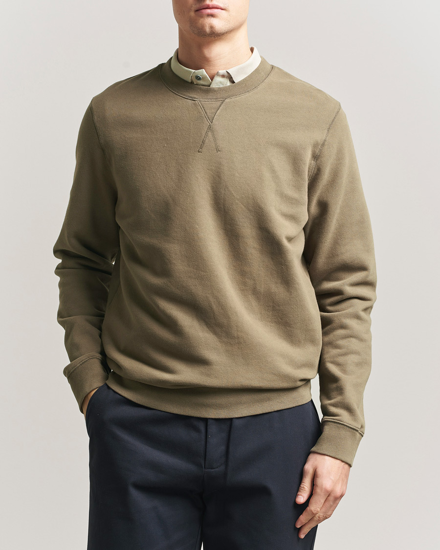 Mies | Puserot | Sunspel | Loopback Sweatshirt Dark Cedar