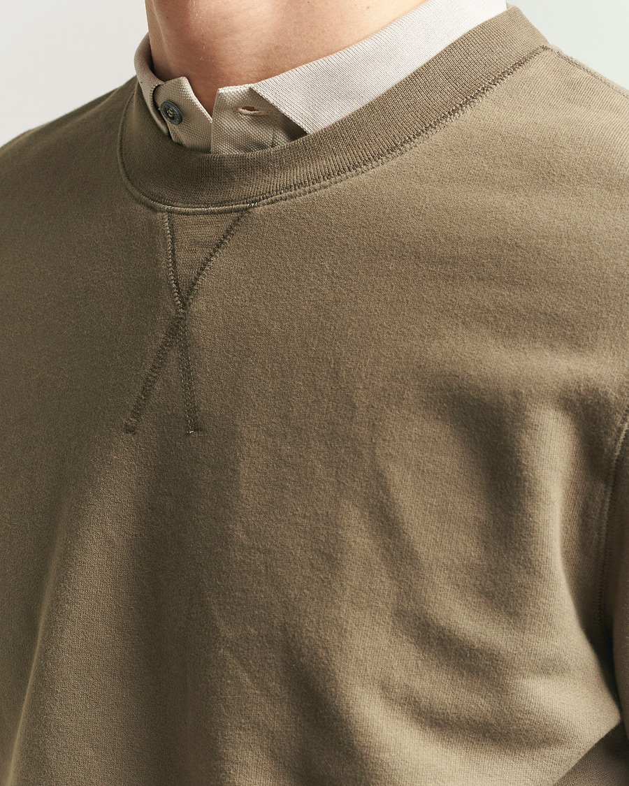 Mies | Puserot | Sunspel | Loopback Sweatshirt Dark Cedar
