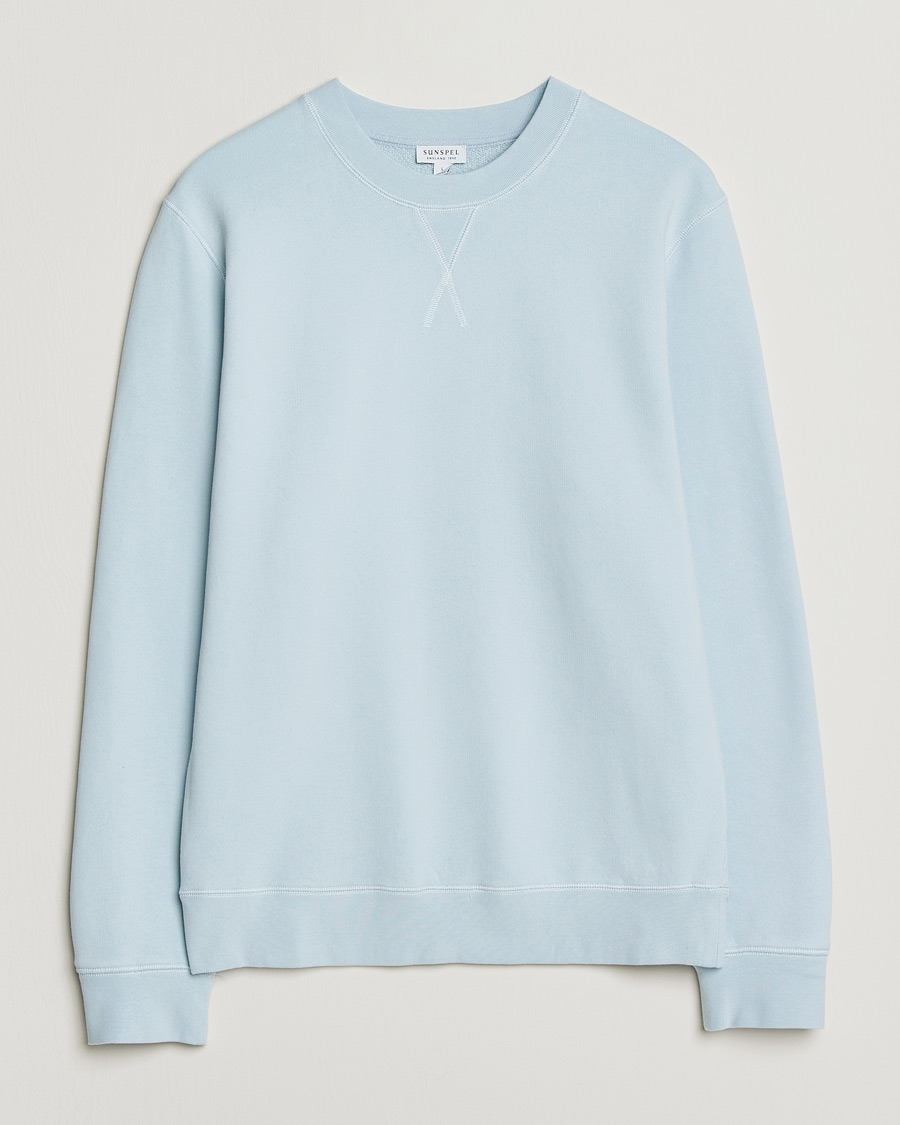 Mies | Puserot | Sunspel | Loopback Sweatshirt Pastel Blue