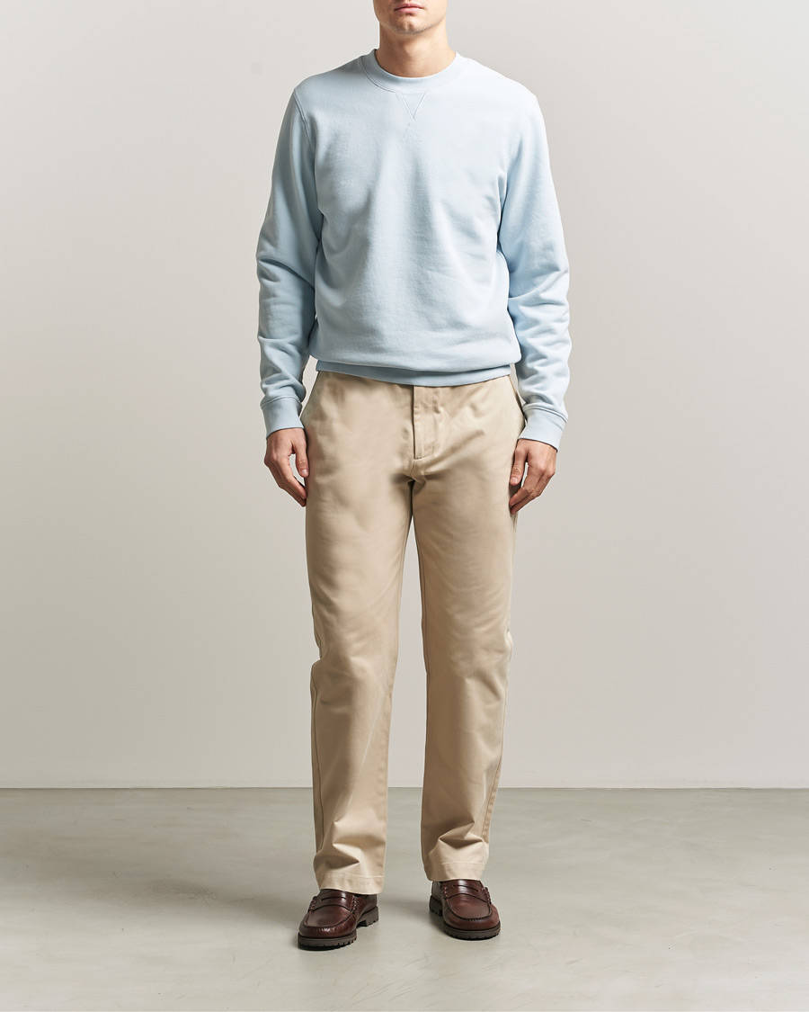 Mies | Puserot | Sunspel | Loopback Sweatshirt Pastel Blue