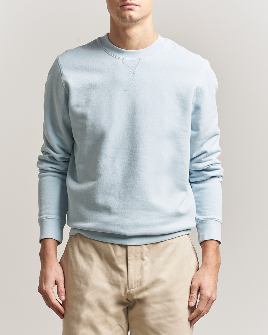 Mies | Puserot | Sunspel | Loopback Sweatshirt Pastel Blue