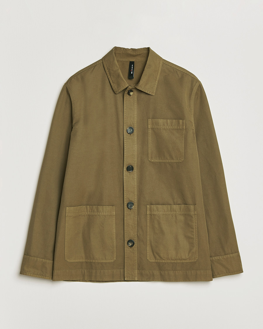 Mies | Takit | Kiton | Cotton Canvas Chore Jacket Military