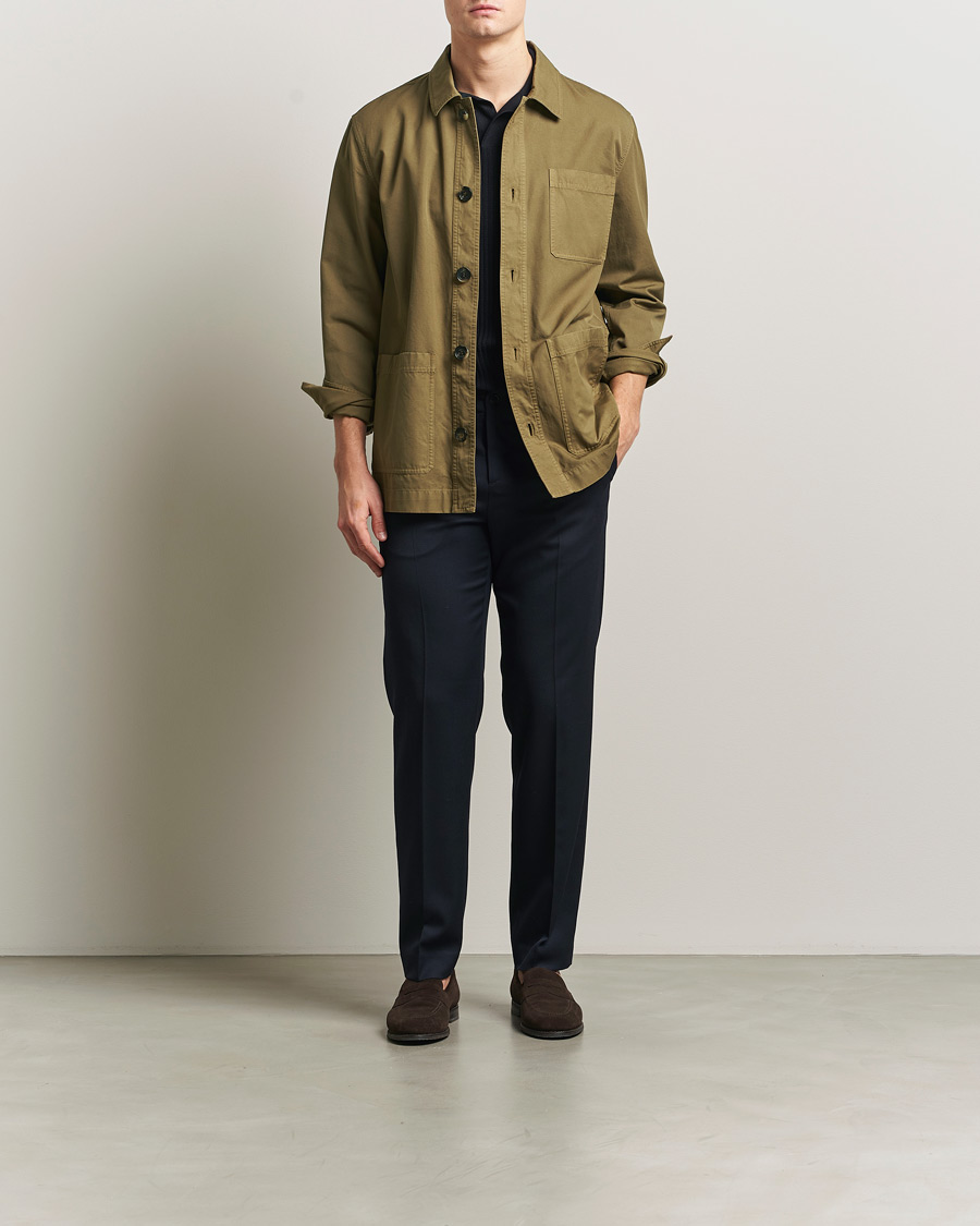 Mies | Takit | Kiton | Cotton Canvas Chore Jacket Military