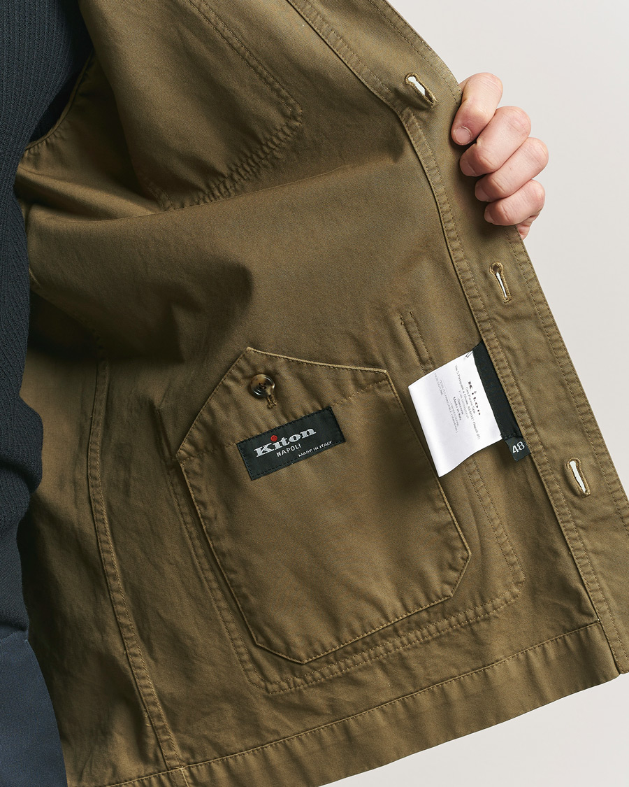 Mies | Takit | Kiton | Cotton Canvas Chore Jacket Military