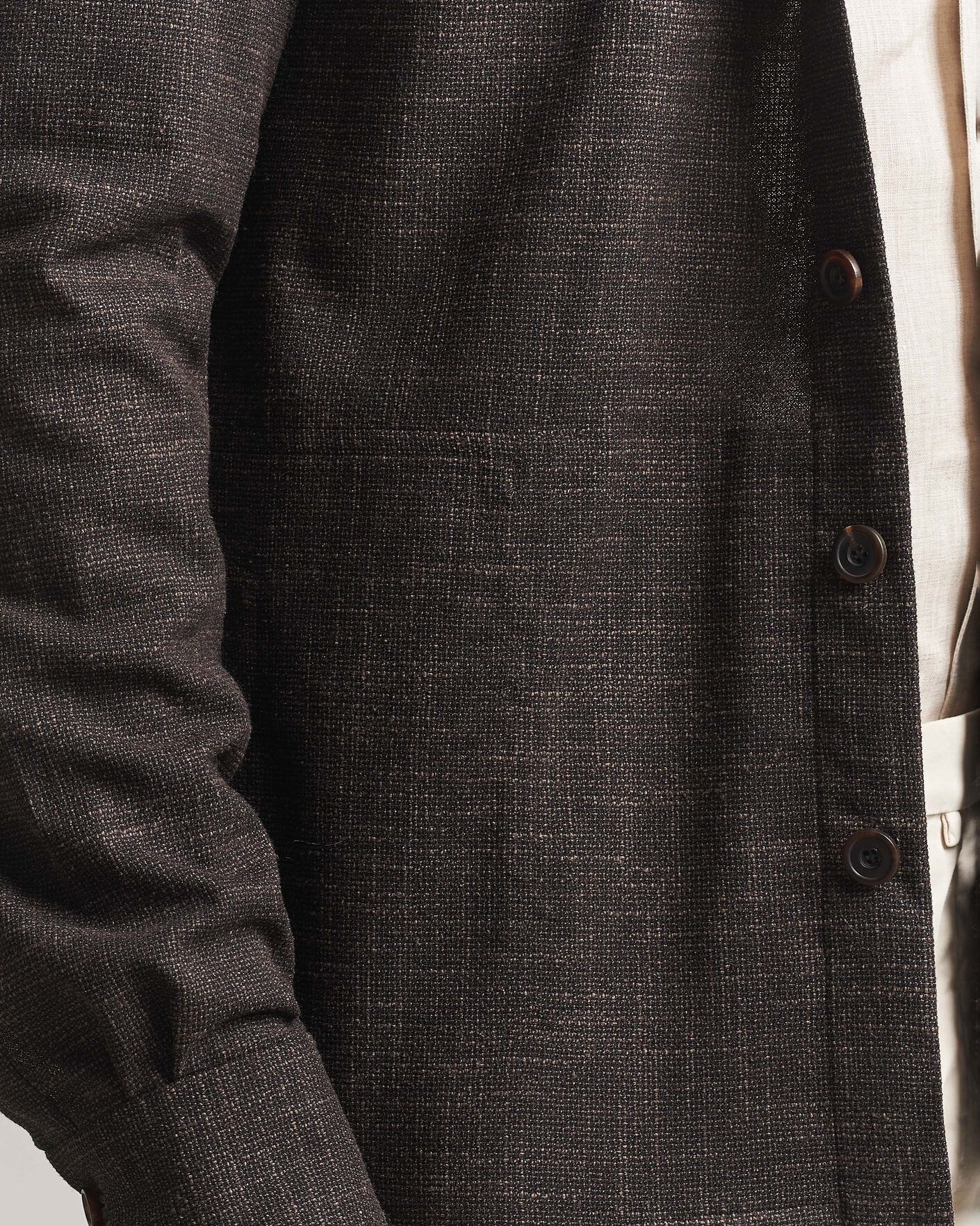 Mies | Kauluspaidat | Kiton | Virgin Wool Overshirt Dark Brown