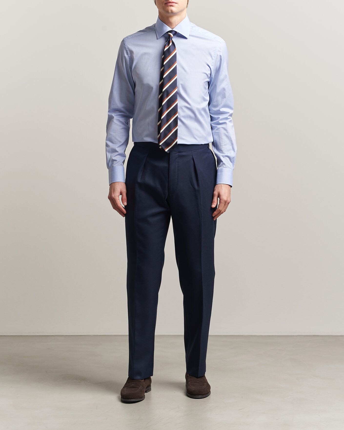 Mies | Kauluspaidat | Kiton | Slim Fit Dress Shirt Light Blue