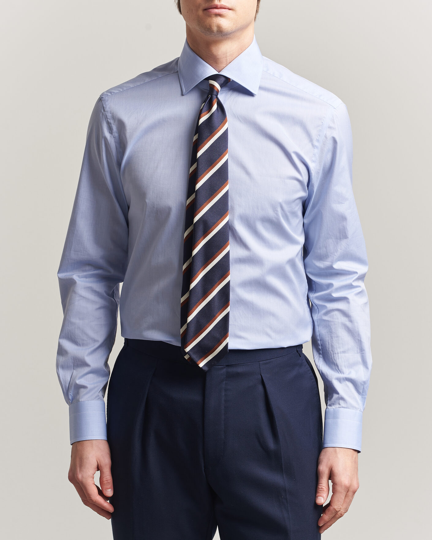 Mies | Kauluspaidat | Kiton | Slim Fit Dress Shirt Light Blue