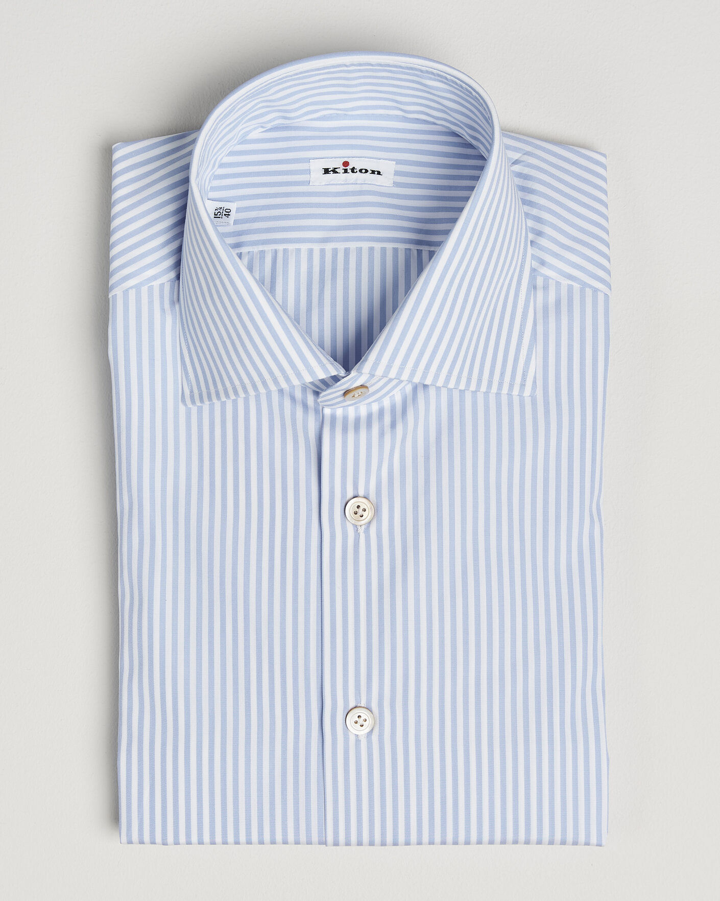 Mies | Kauluspaidat | Kiton | Slim Fit Dress Shirt Light Blue Stripe
