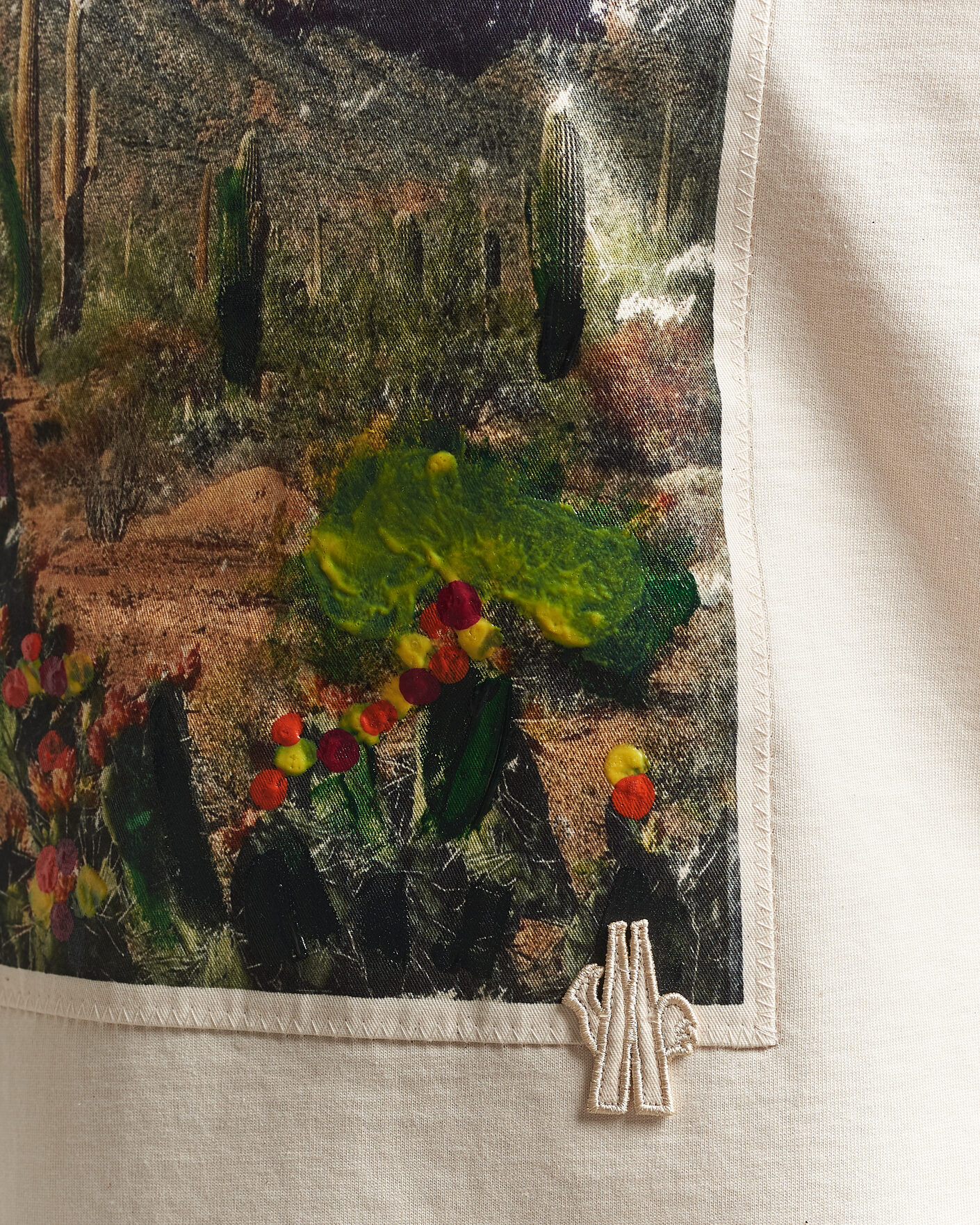 Mies | T-paidat | Moncler Grenoble | Mountain Print T-Shirt Off White