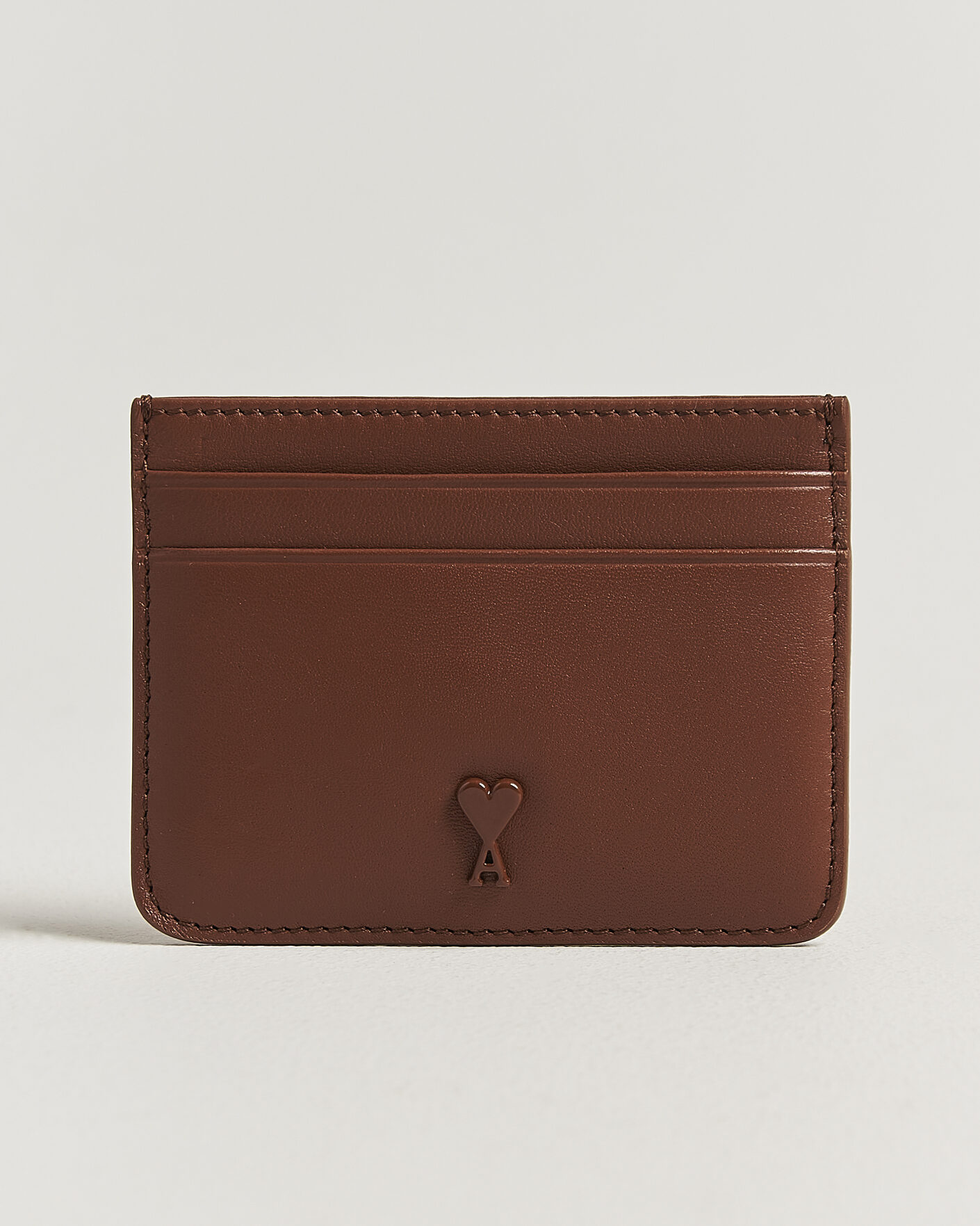 Mies | Lompakot | AMI | Tonal Heart Logo Card Holder Caramel