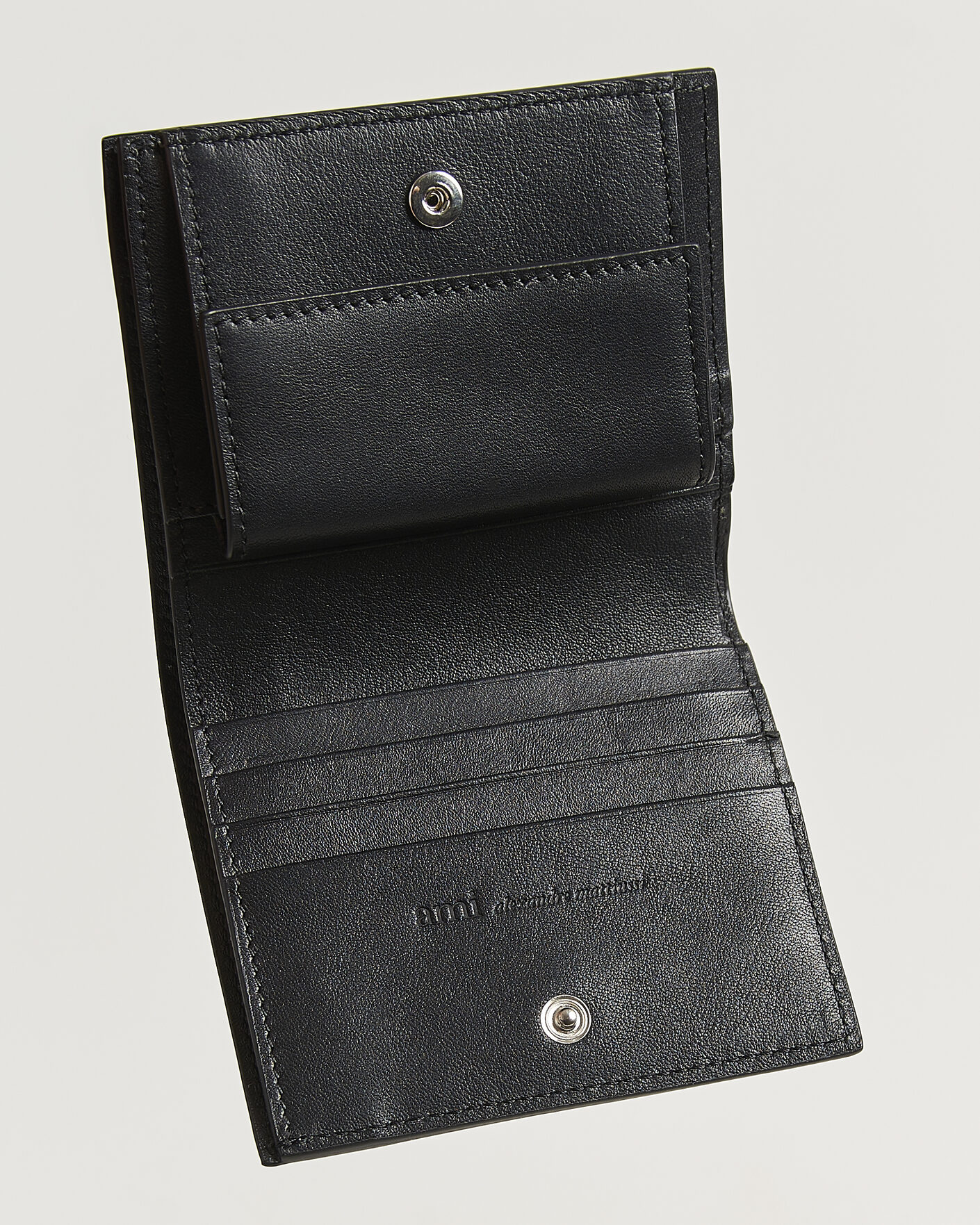 Mies | Lompakot | AMI | Tonal Heart Logo Wallet Black