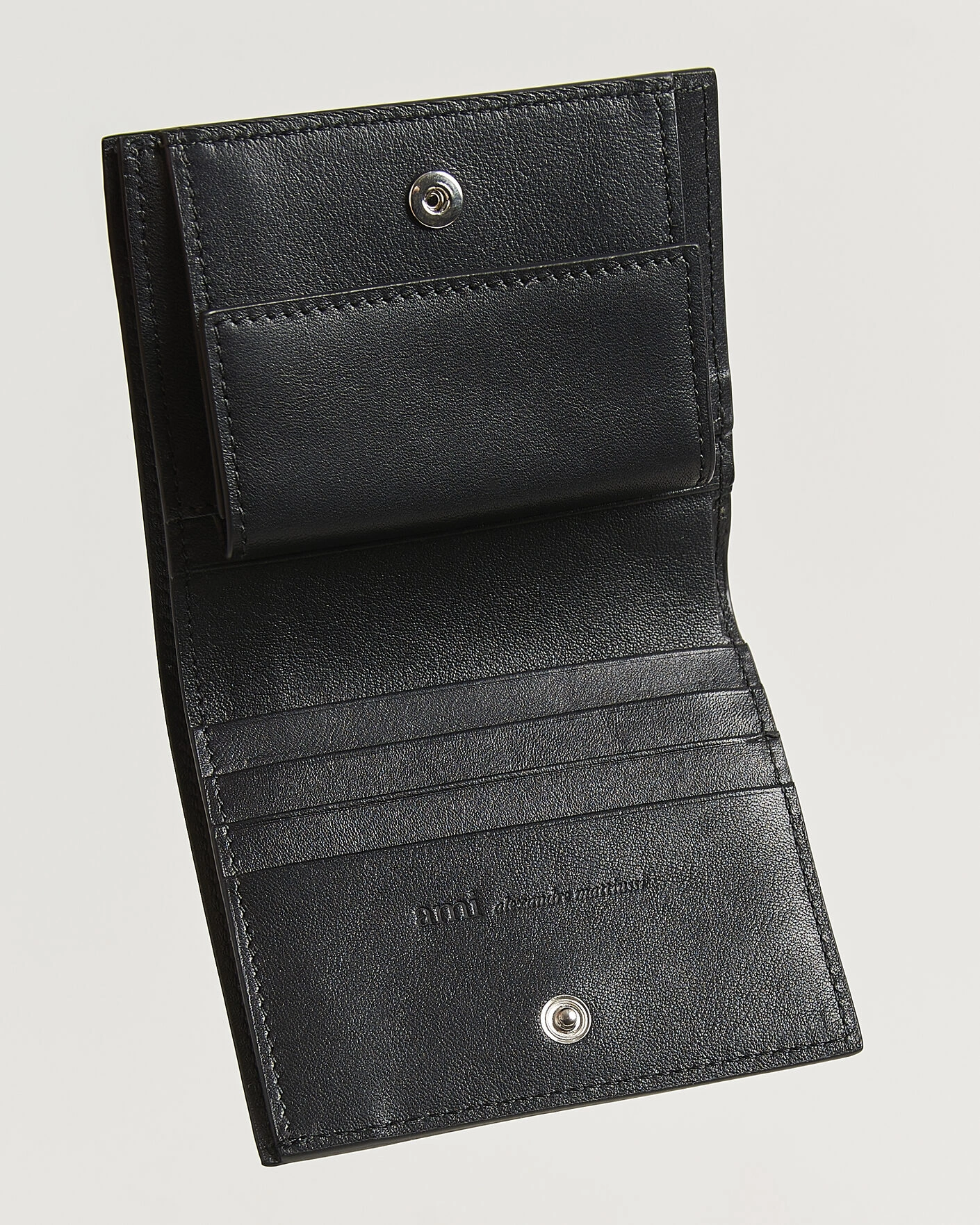 Mies | Lompakot | AMI | Tonal Heart Logo Wallet Black