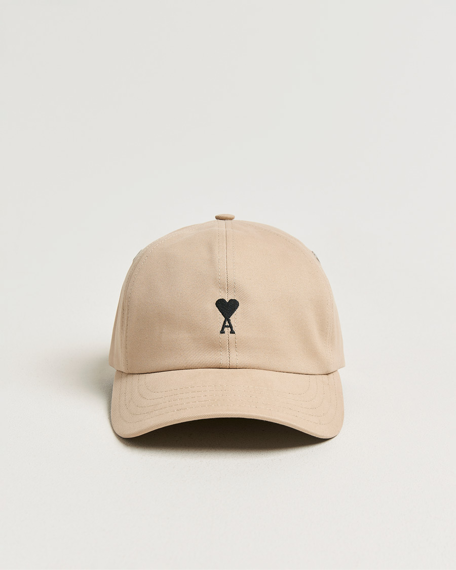Mies | Päähineet | AMI | Black Heart Logo Cap Beige Taupe