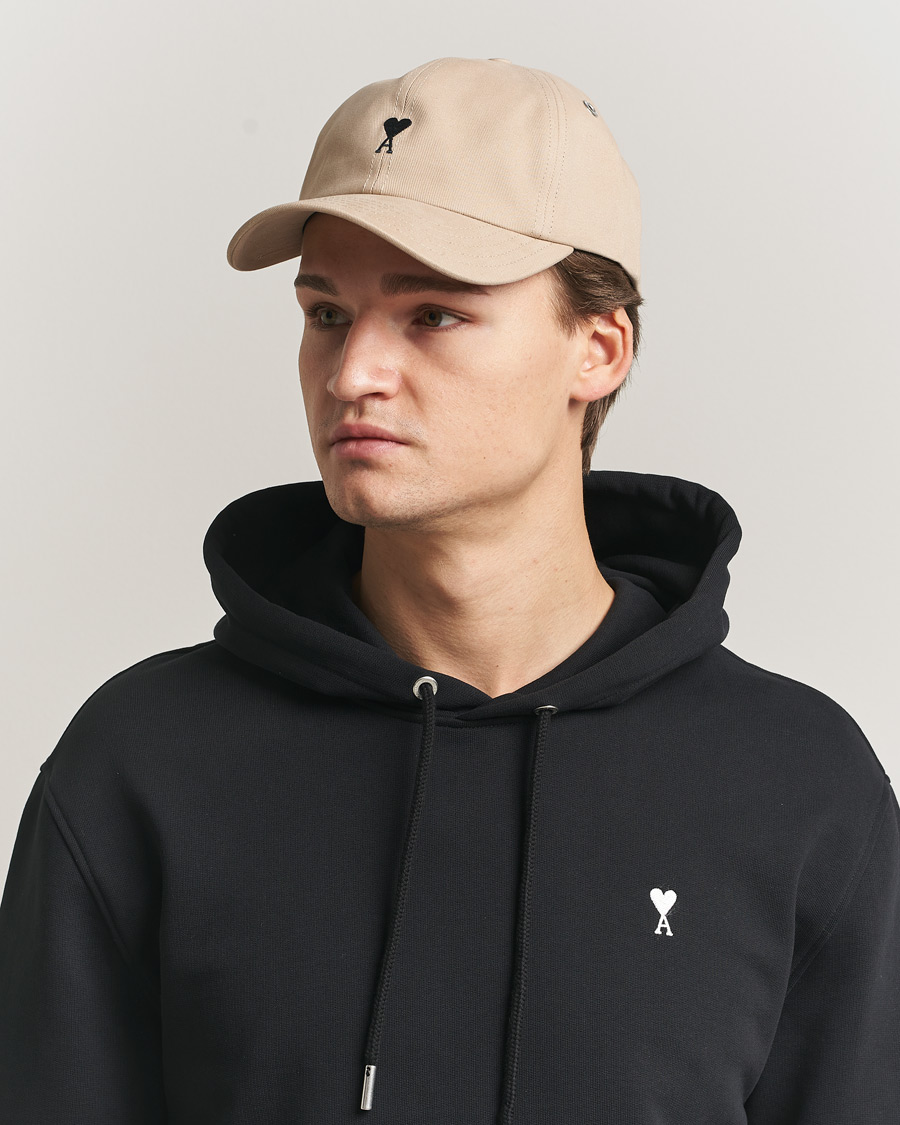 Mies | Päähineet | AMI | Black Heart Logo Cap Beige Taupe
