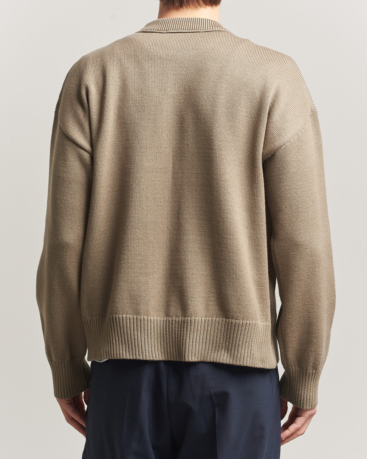 Mies | Puserot | AMI | Big Heart Wool Sweater Beige