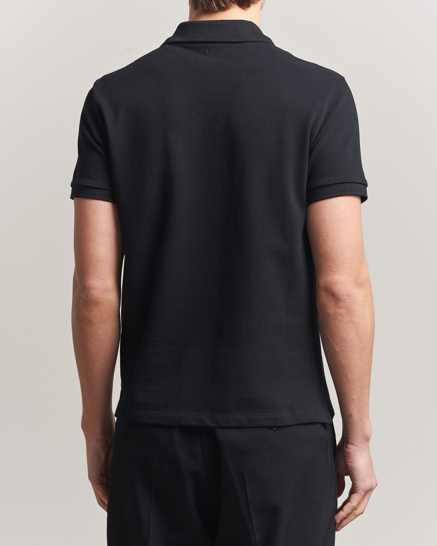 Mies | Pikeet | AMI | Contrast Heart Logo Polo Black