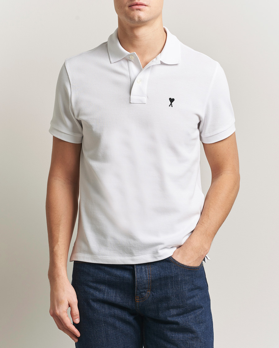 Mies | Pikeet | AMI | Contrast Heart Logo Polo White