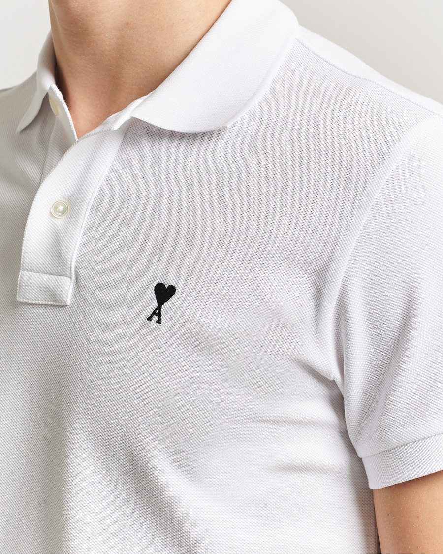 Mies | Pikeet | AMI | Contrast Heart Logo Polo White