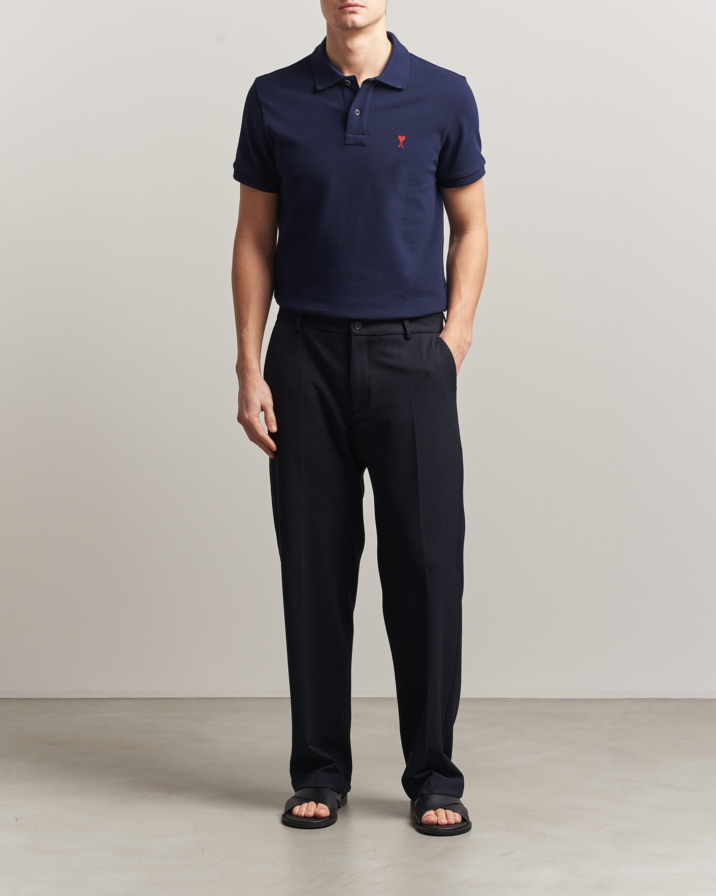 Mies | Pikeet | AMI | Heart Logo Polo Navy