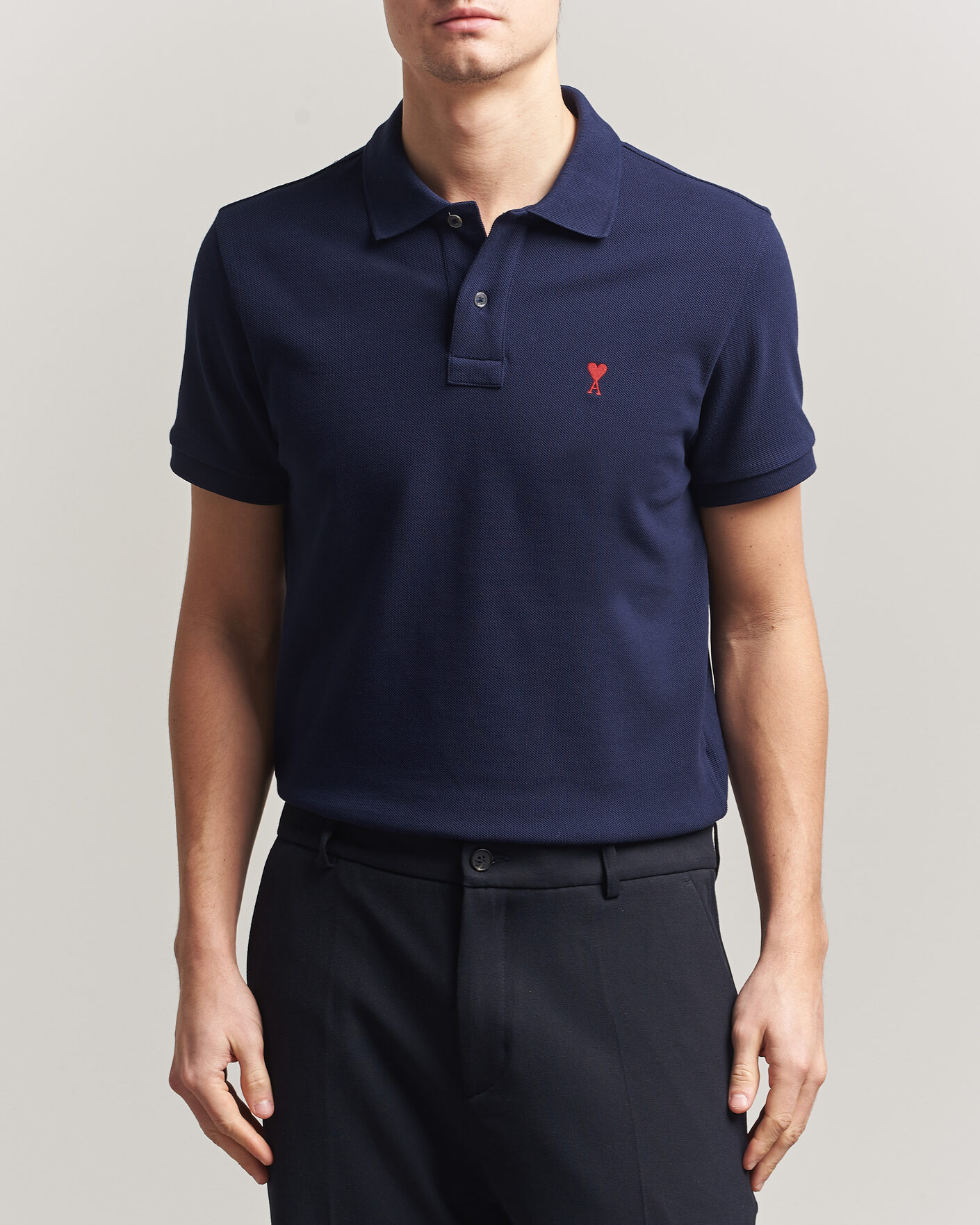 Mies | Pikeet | AMI | Heart Logo Polo Navy