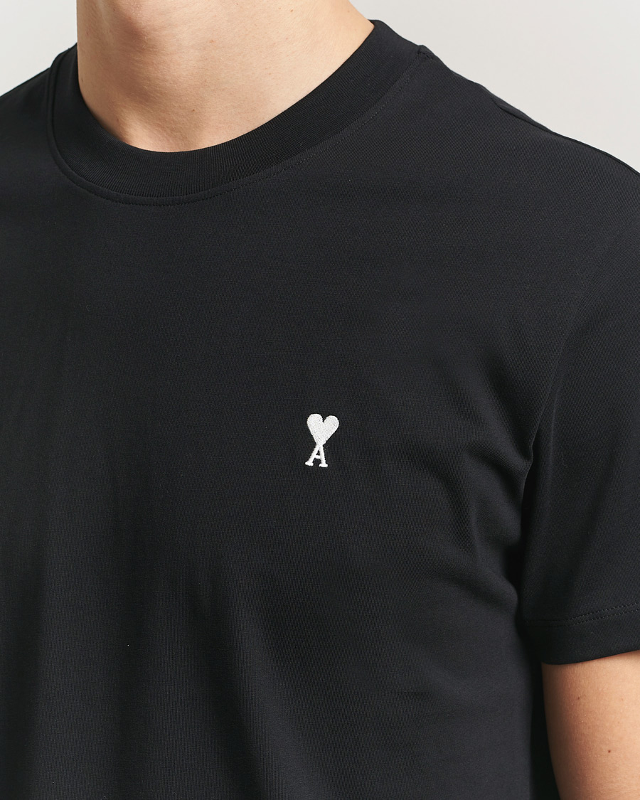 Mies | T-paidat | AMI | Contrast Heart Logo T-Shirt Black
