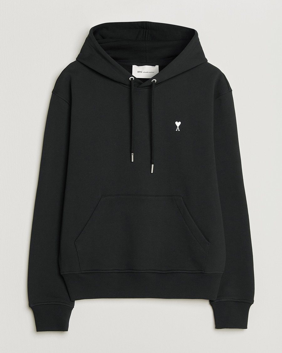 Mies | Puserot | AMI | Contrast Heart Logo Hoodie Black