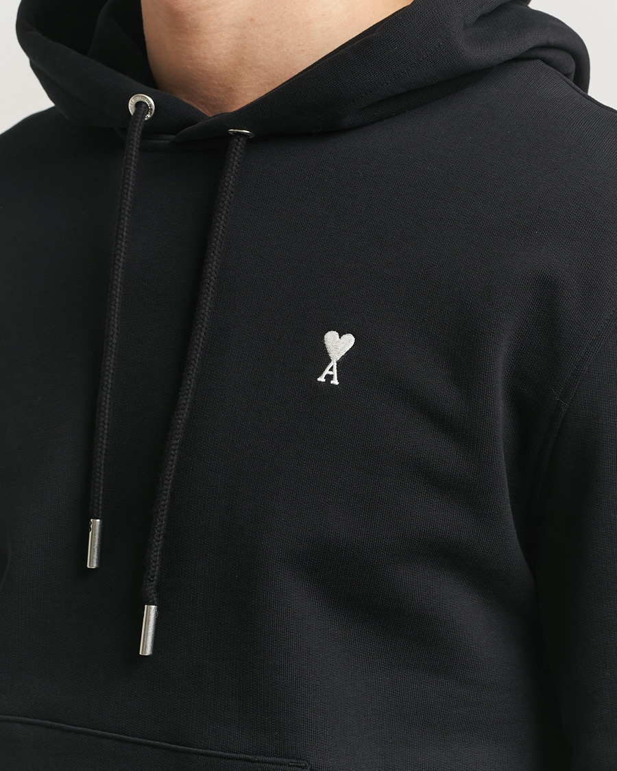 Mies | Puserot | AMI | Contrast Heart Logo Hoodie Black